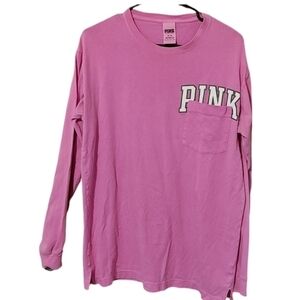 Pink Victoria Secret Long Sleeve Shirt Medium Cotton price firm